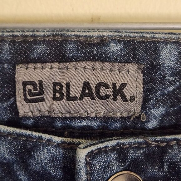 C J Black Skinny Flex Premium Denim Destroyed Distressed Jeans Size 34x32 - Picture 9 of 12